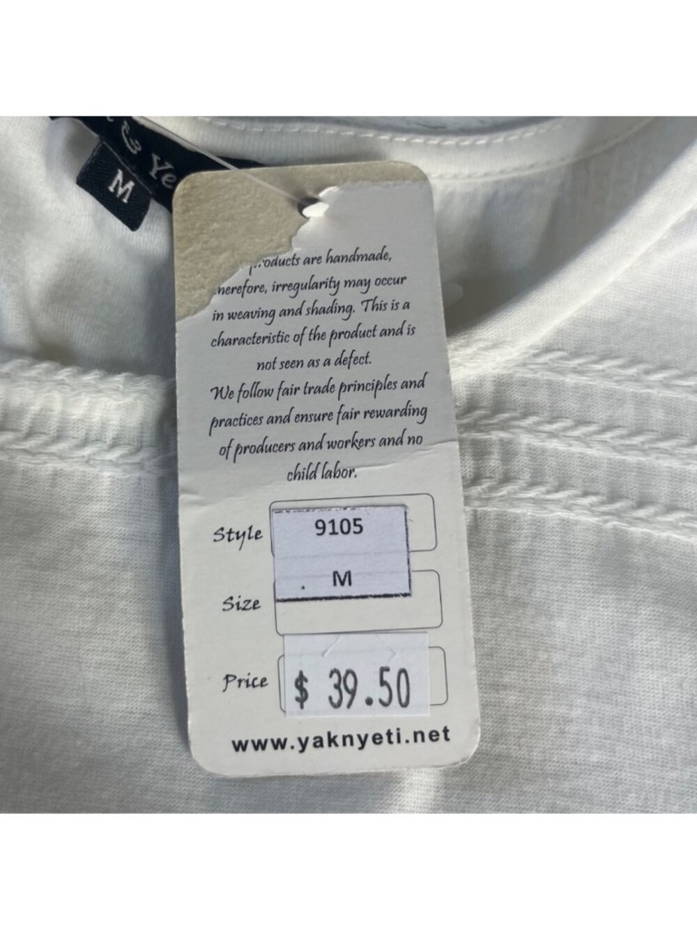 Yak & Yeti Sleeveless Cotton Dress Pockets Medium White New - Picture 8 of 8